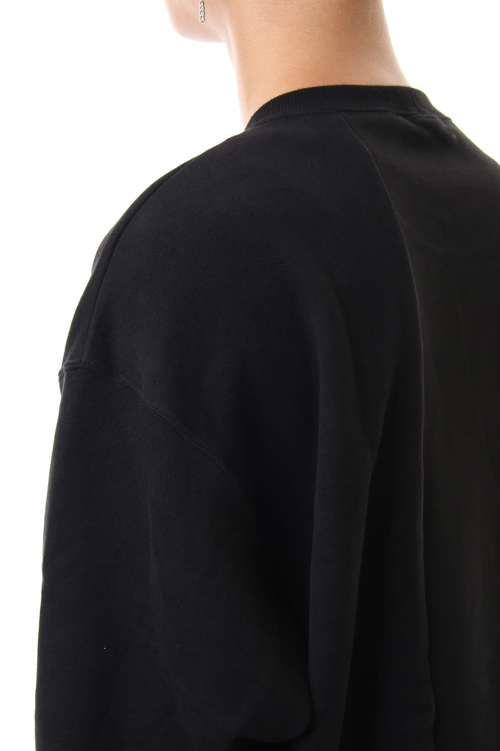 Fleece Lining Combination Pullover - Black