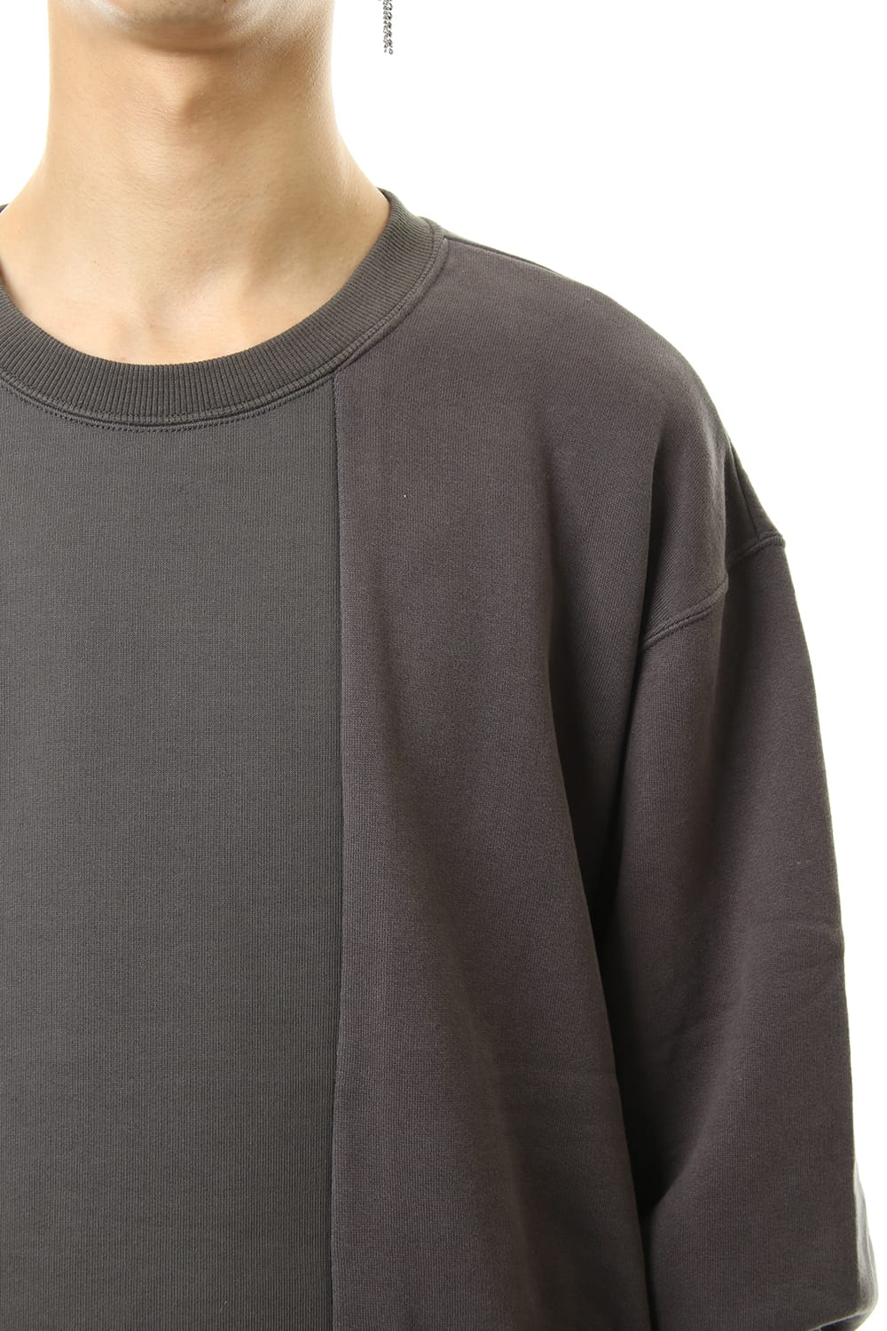 Fleece Lining Combination Pullover - Gray