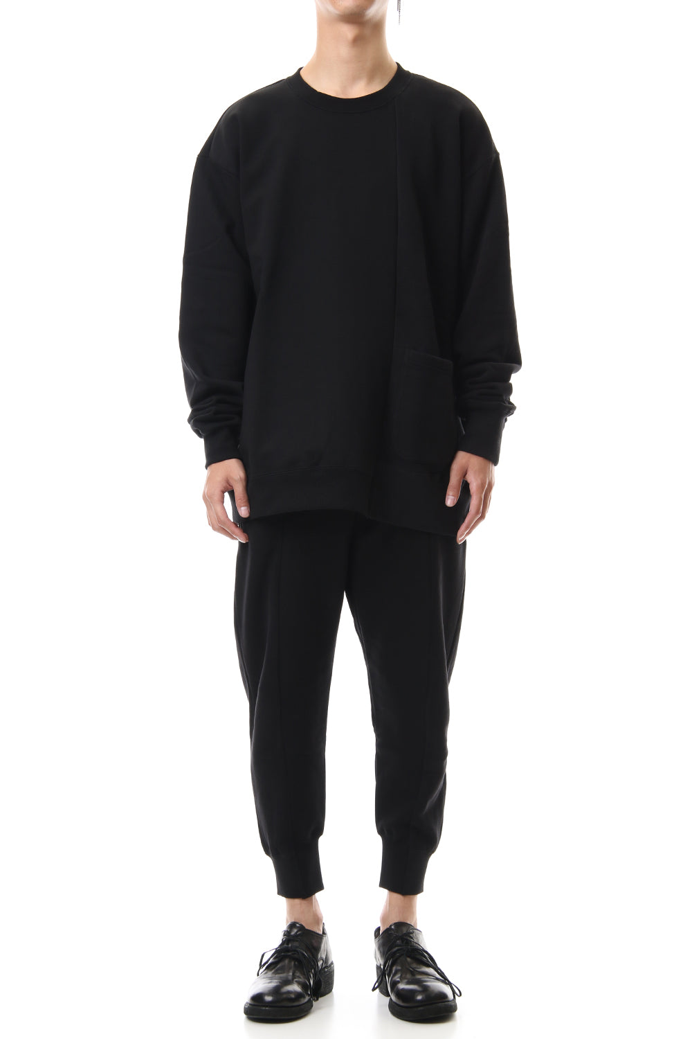 Fleece Lining Combination Pants - Black