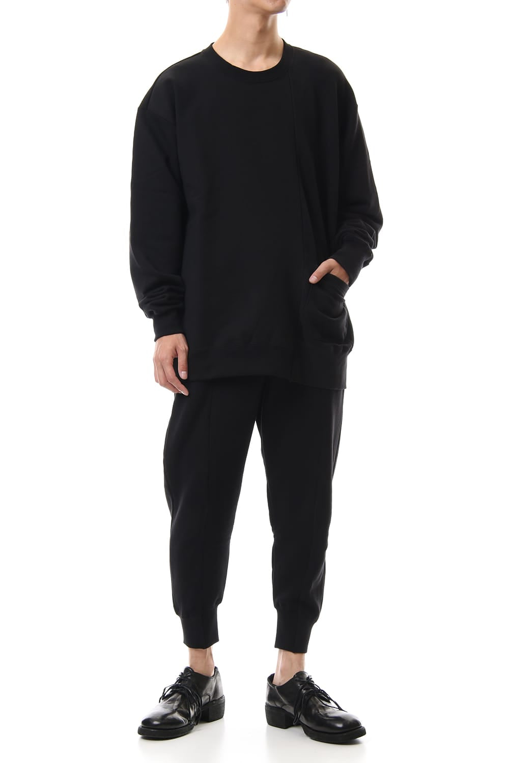 Fleece Lining Combination Pants - Black