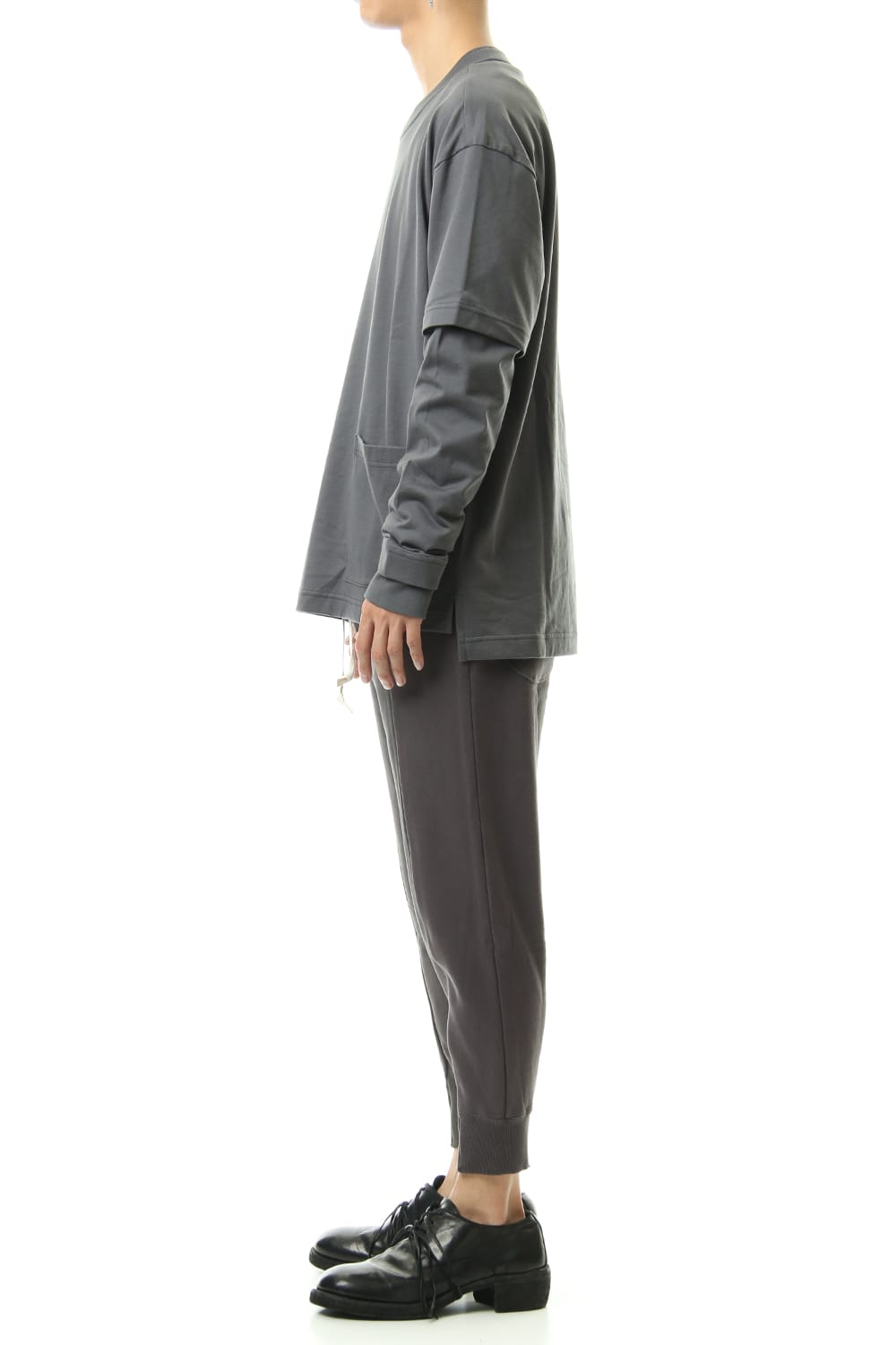 Fleece Lining Combination Pants - Gray