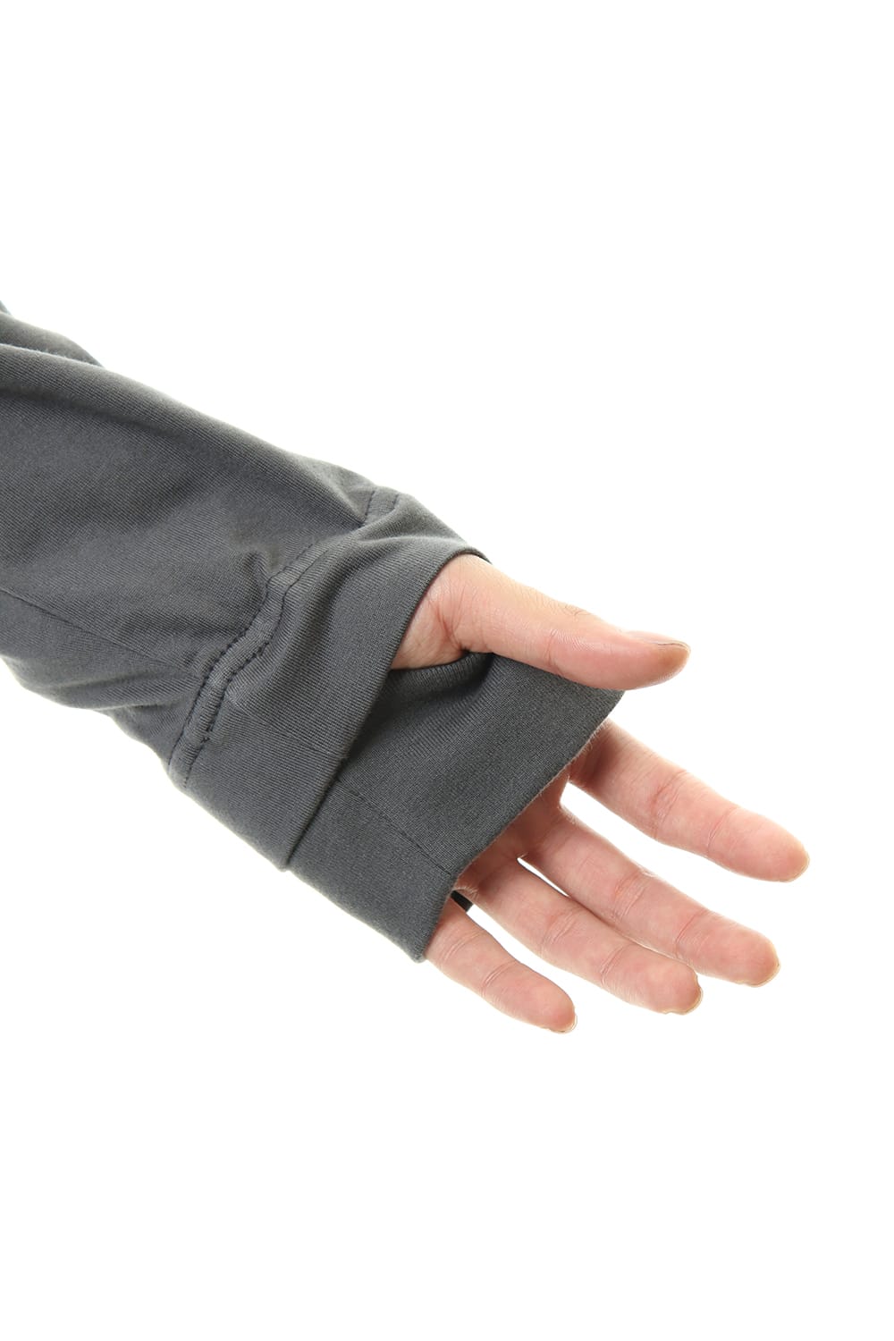 Jersey stitch Long sleeve Pocket T - Gray