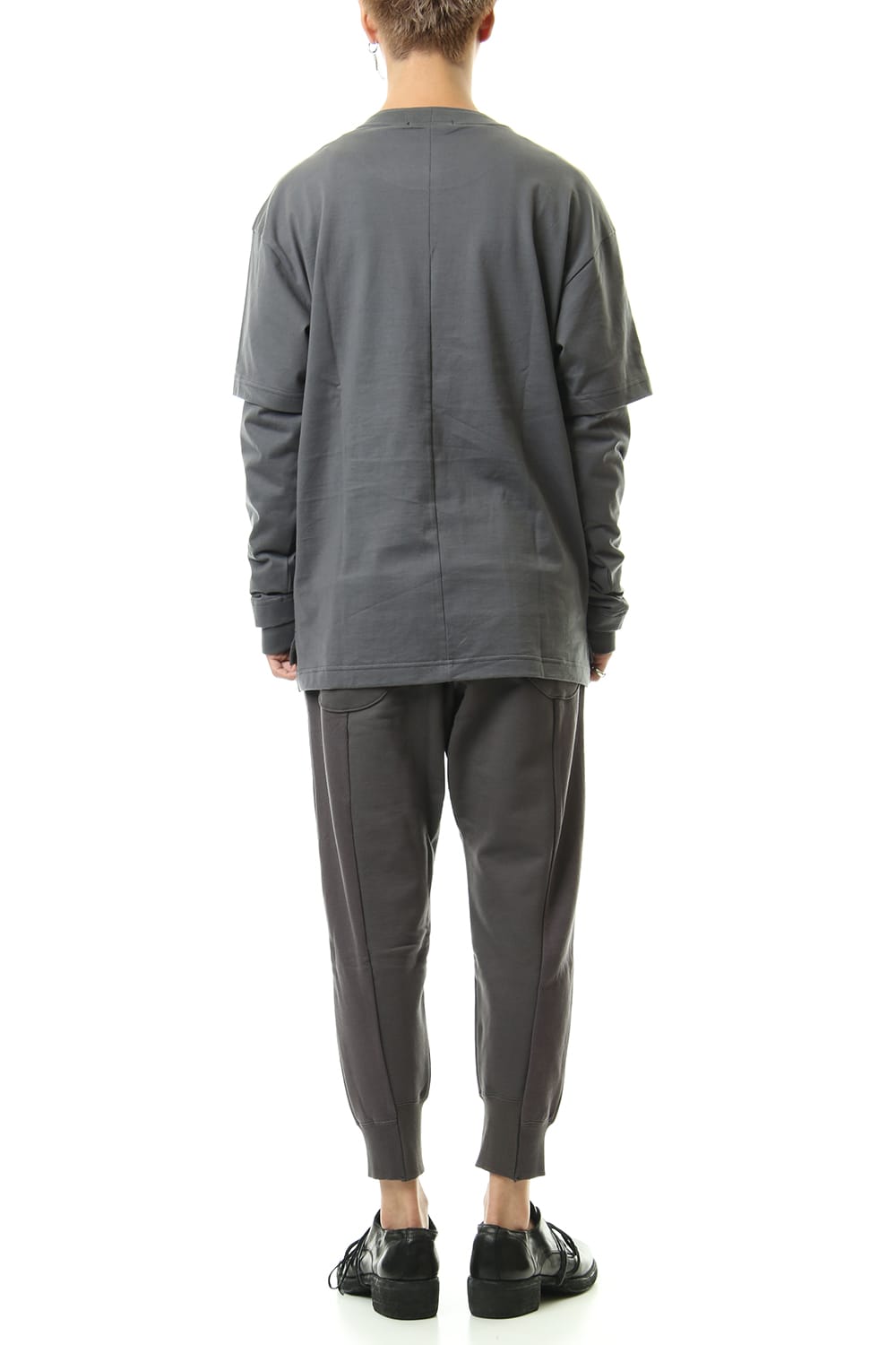 Jersey stitch Long sleeve Pocket T - Gray