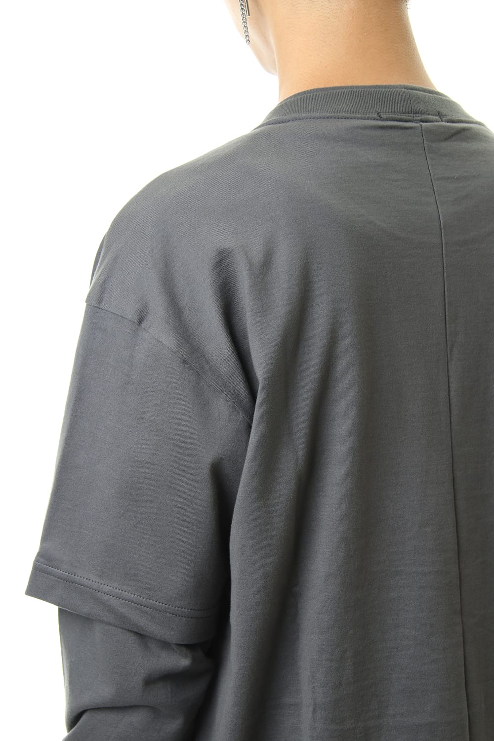 Jersey stitch Long sleeve Pocket T - Gray