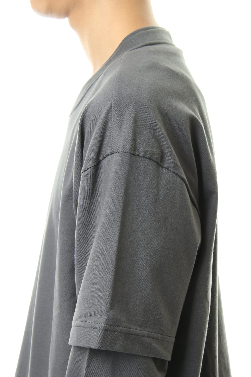 Jersey stitch Long sleeve Pocket T - Gray