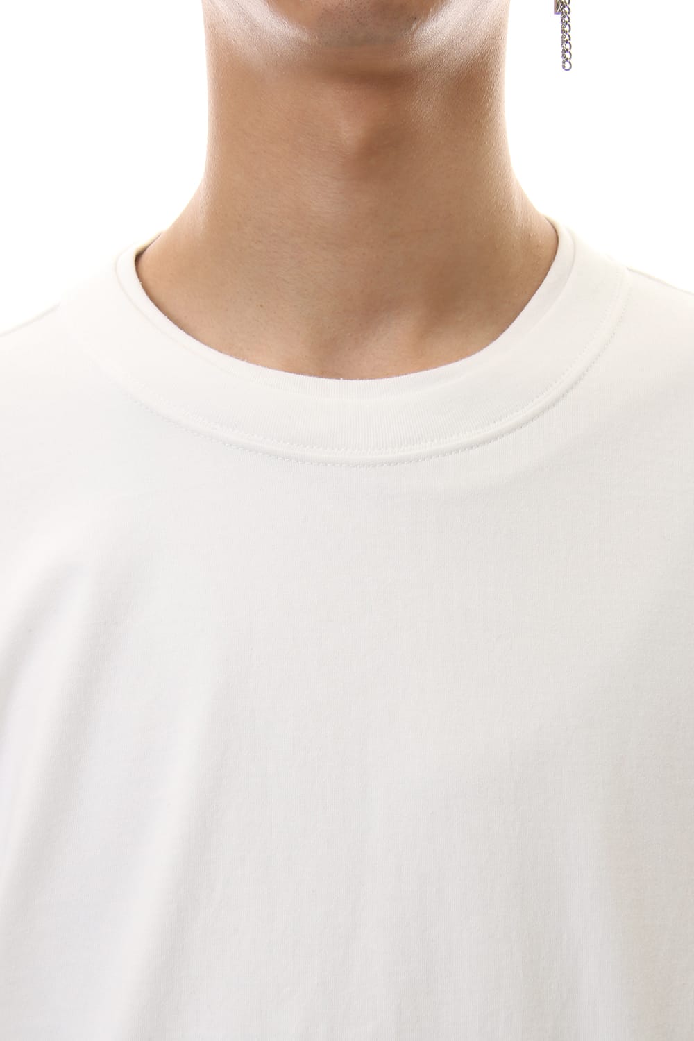 Jersey stitch Long sleeve Pocket T - White