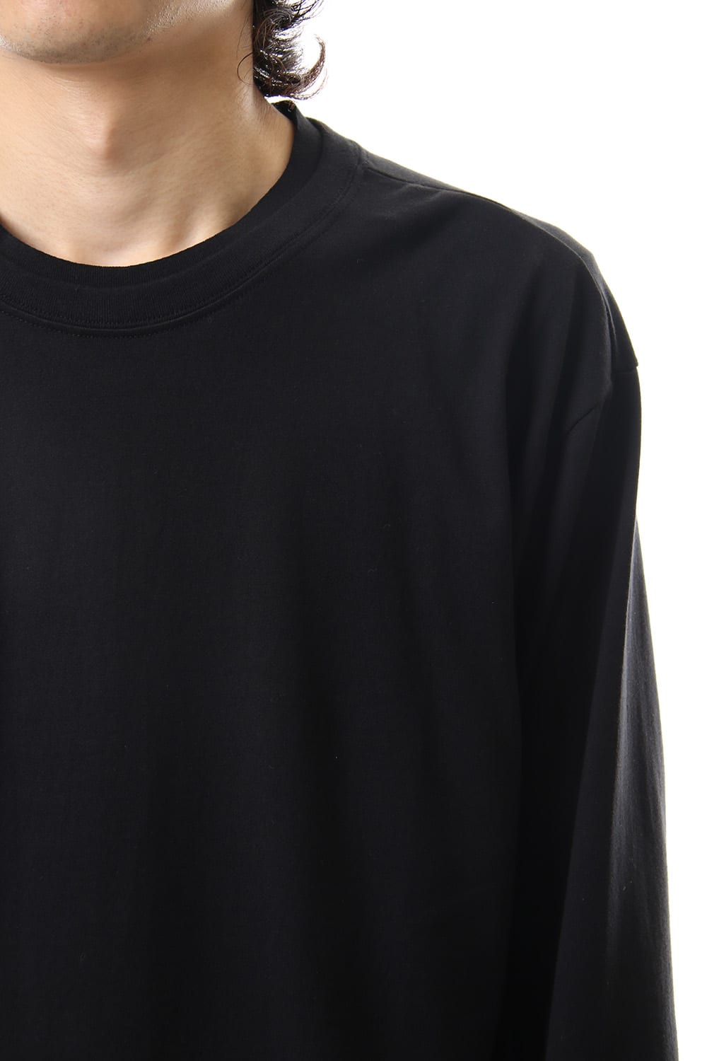 Jersey stitch Long sleeve T - Black