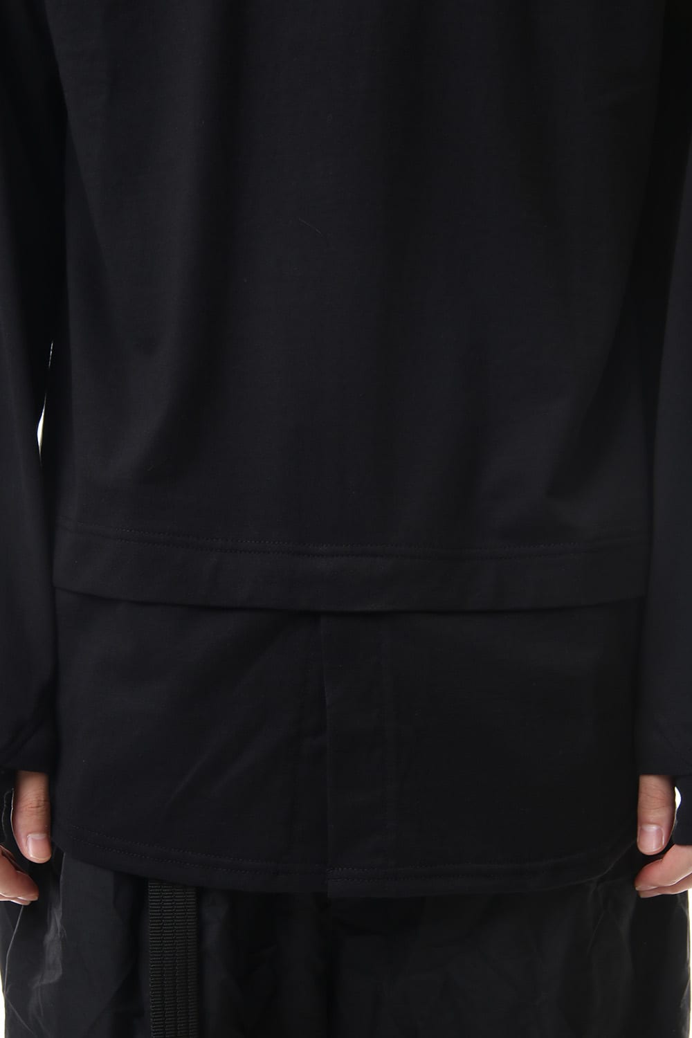 Jersey stitch Long sleeve T - Black