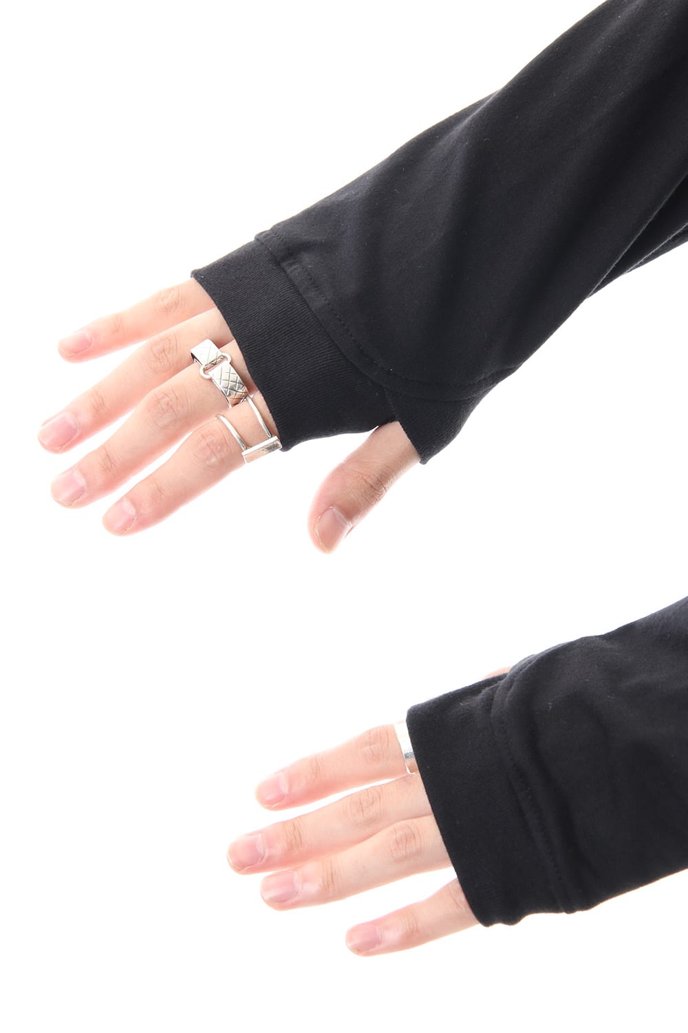 Jersey stitch Long sleeve T - Black