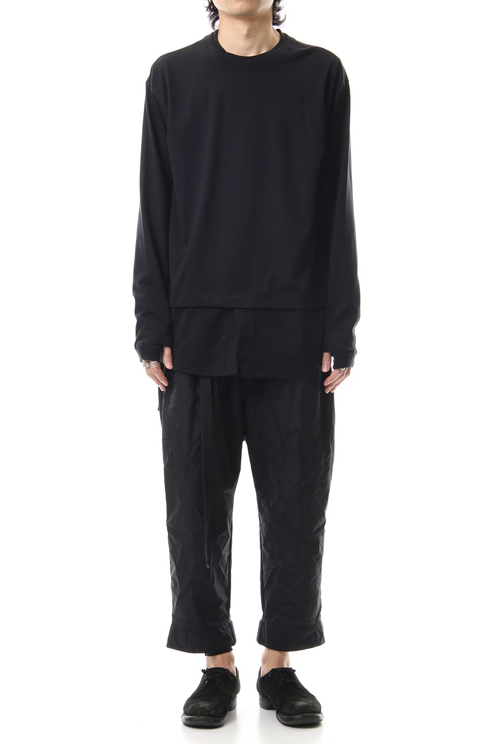 Jersey stitch Long sleeve T - Black