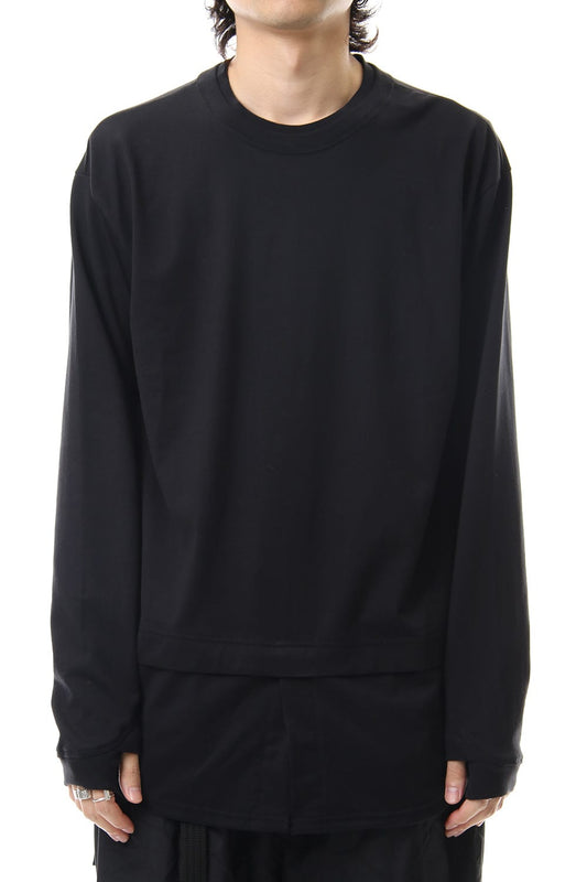 Jersey stitch Long sleeve T - Black
