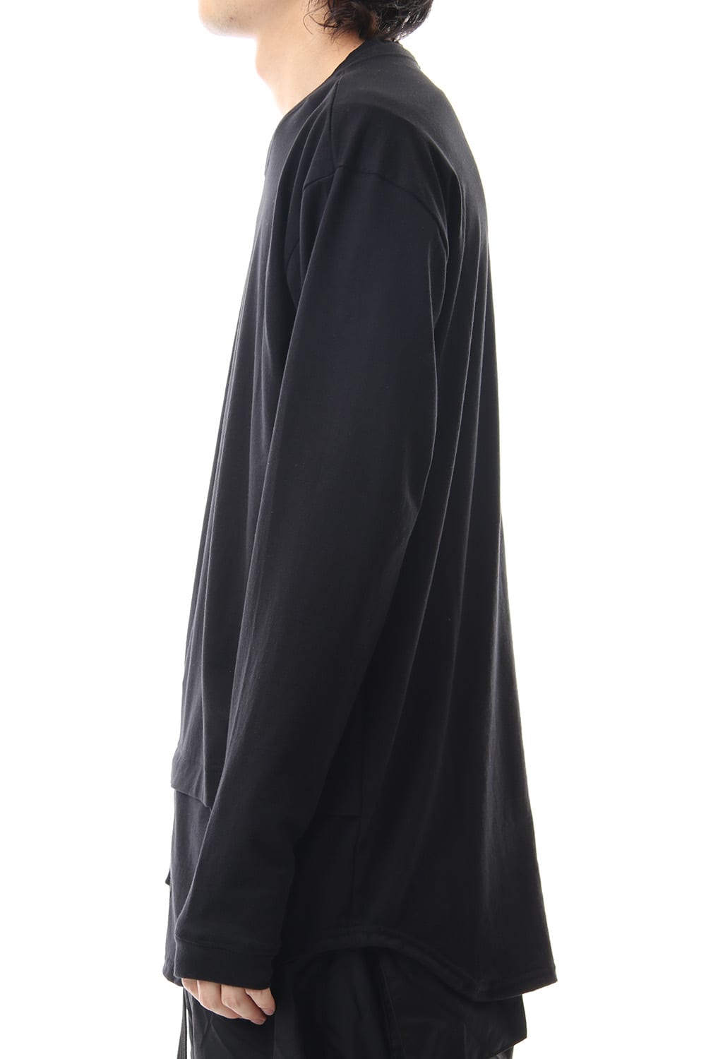 Jersey stitch Long sleeve T - Black