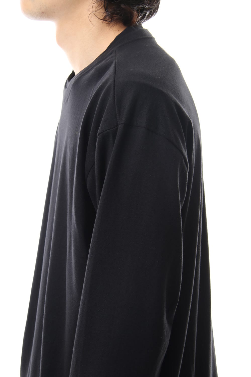 Jersey stitch Long sleeve T - Black