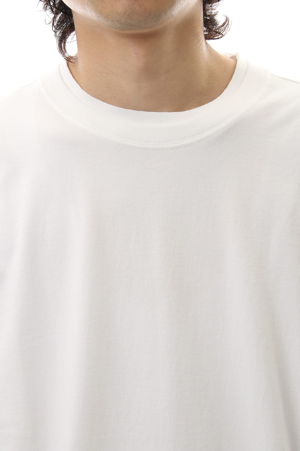 Jersey stitch Long sleeve T - White