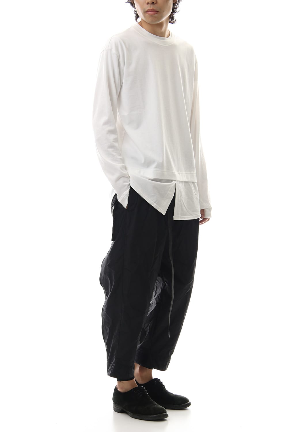 Jersey stitch Long sleeve T - White