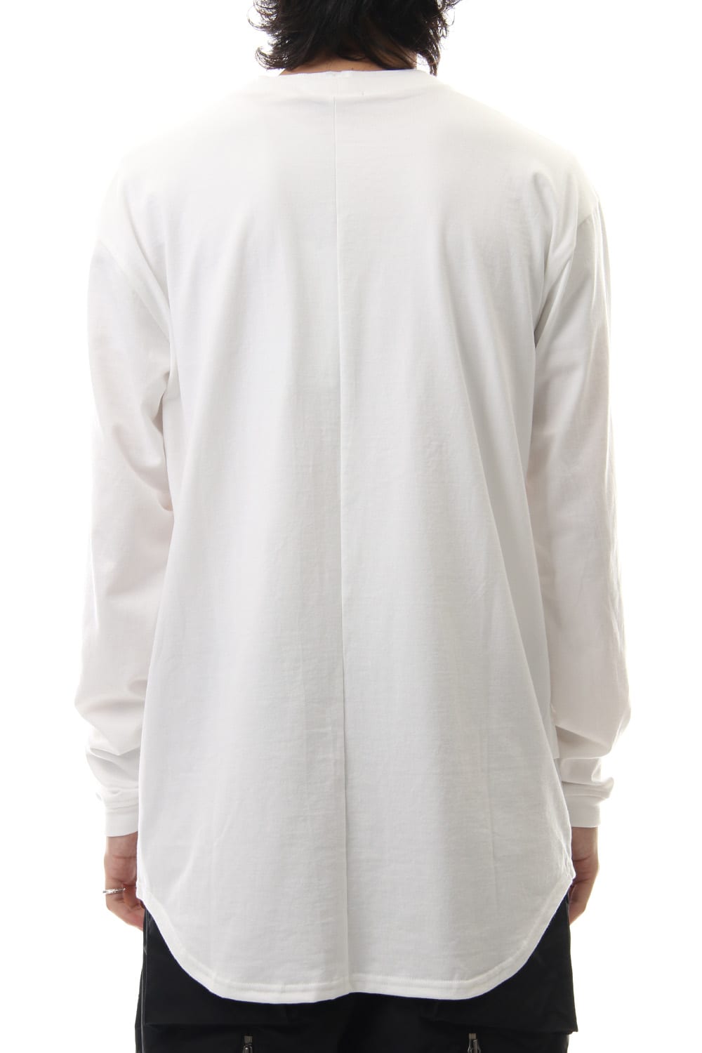 Jersey stitch Long sleeve T - White