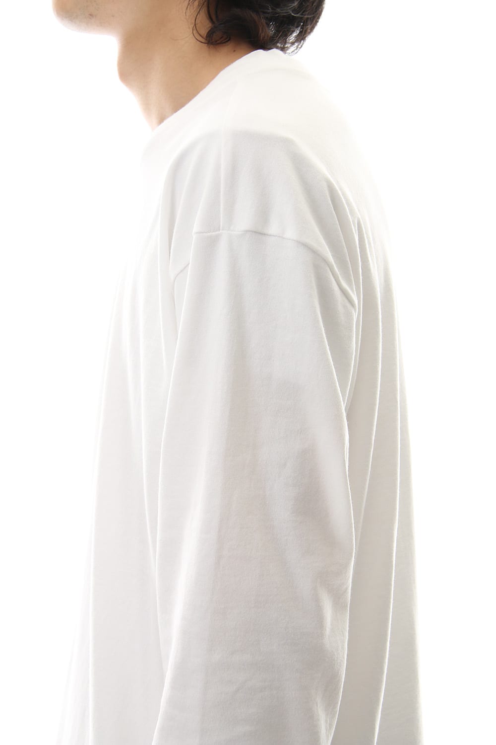 Jersey stitch Long sleeve T - White