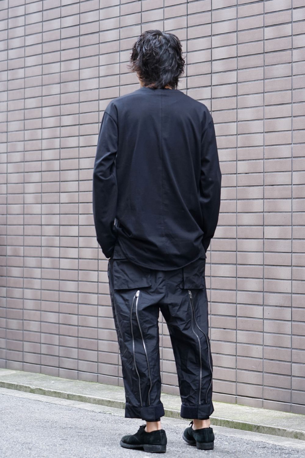 Jersey stitch Long sleeve T - Black