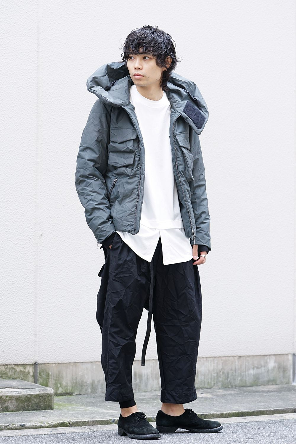 Jersey stitch Long sleeve T - White