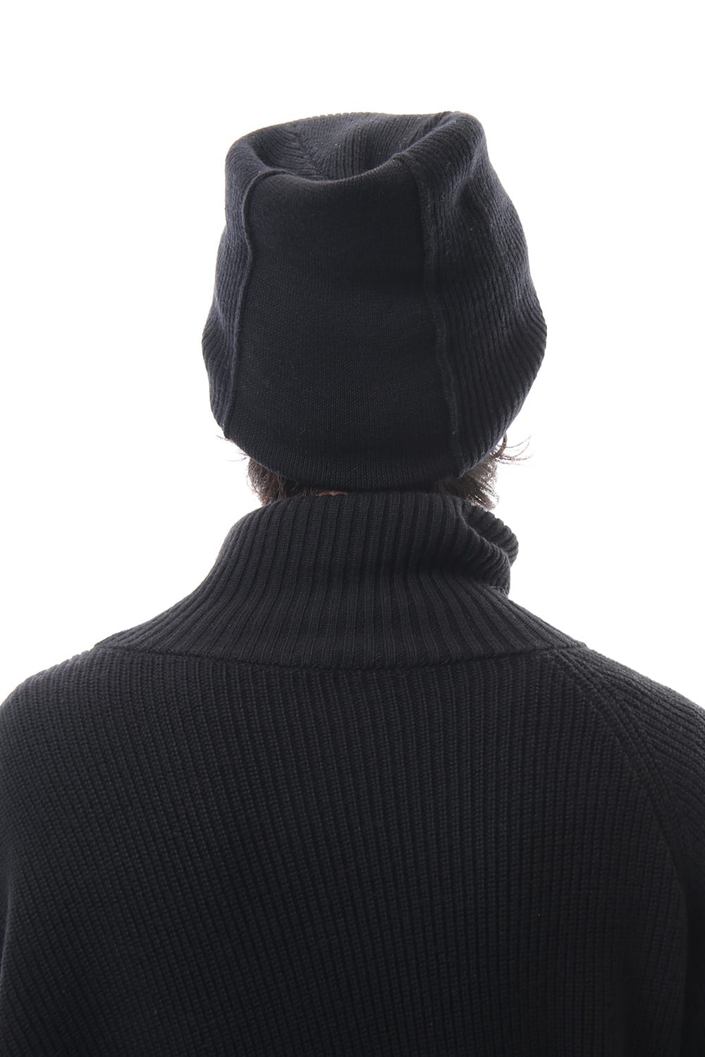 Cashmere Merino wool Knit cap - Black