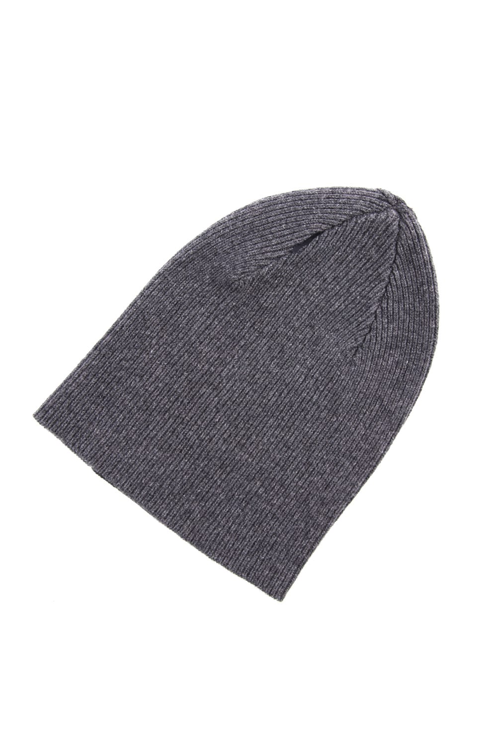 Cashmere Merino wool Knit cap - Gray Stripe