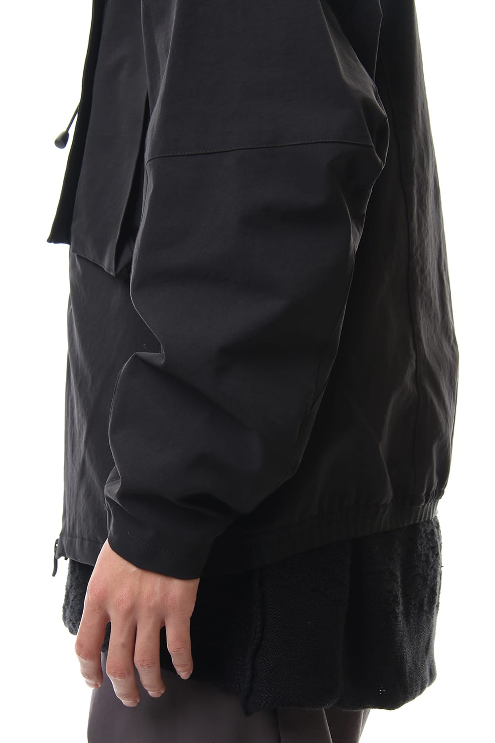 Water-repellent Stretch Mountain parka Black