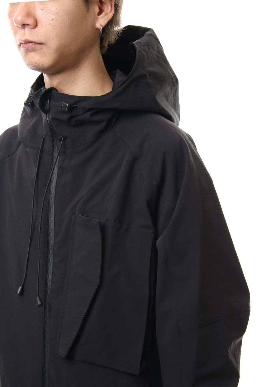 Water-repellent Stretch Mountain parka Black