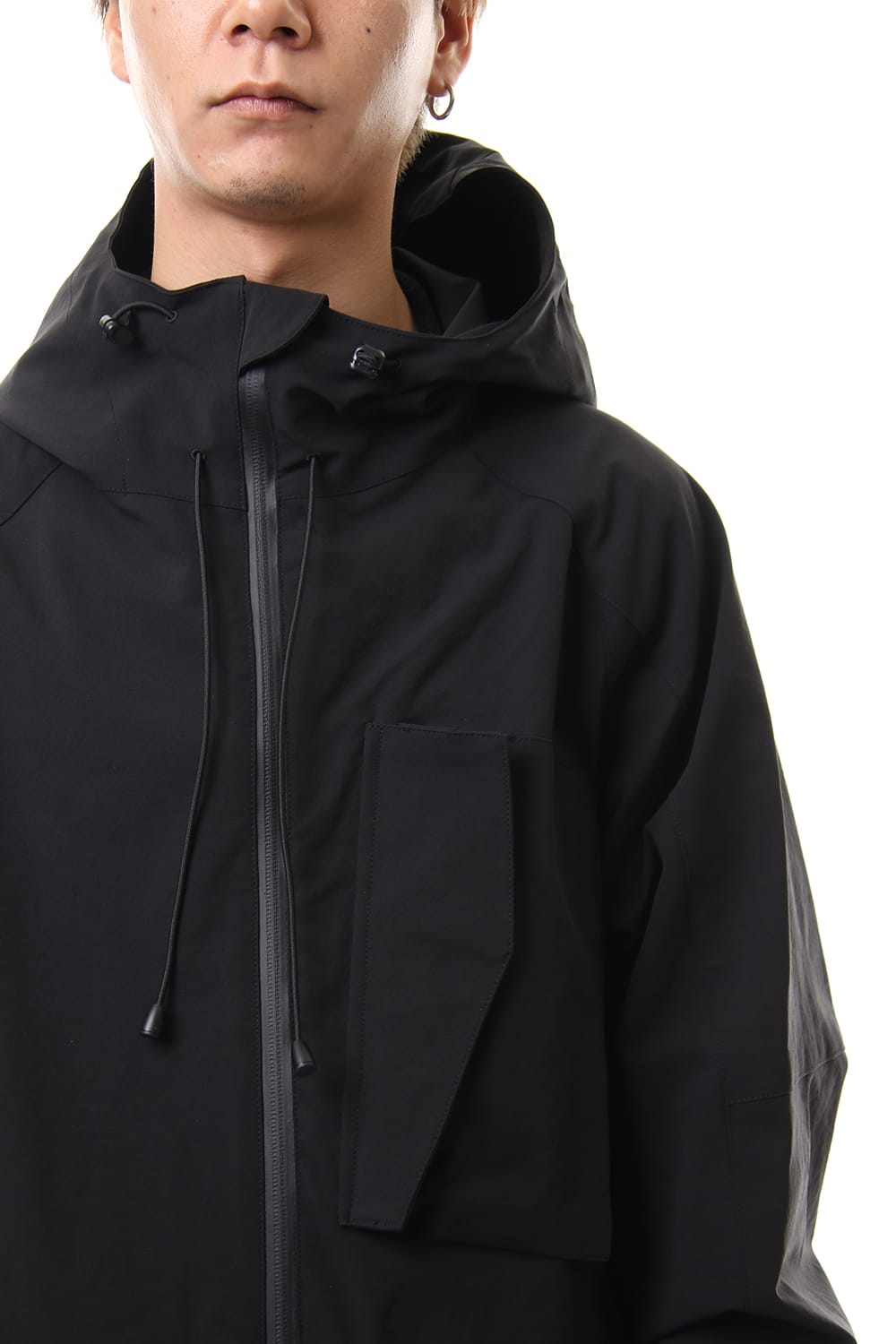 Water-repellent Stretch Mountain parka Black