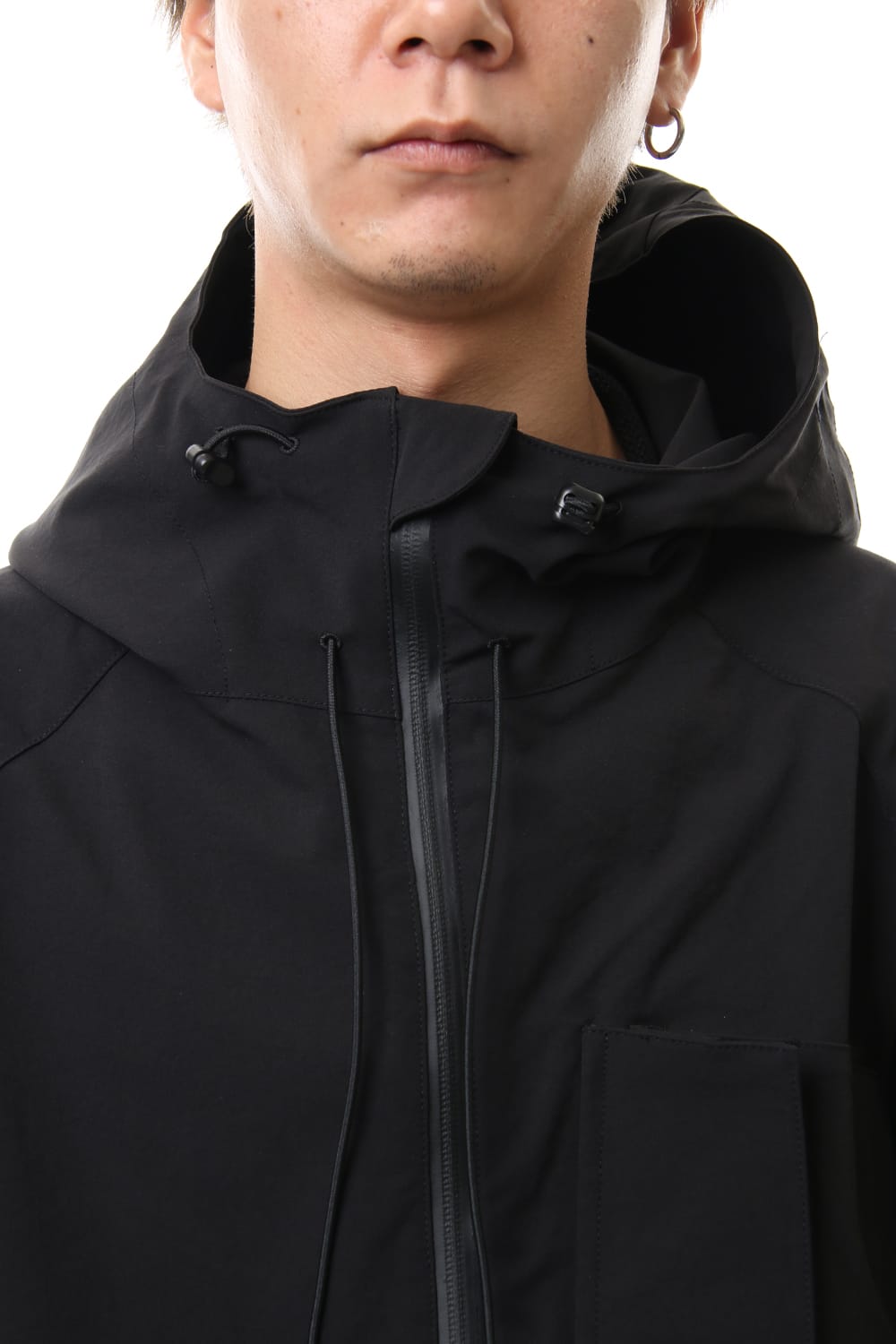 Water-repellent Stretch Mountain parka Black