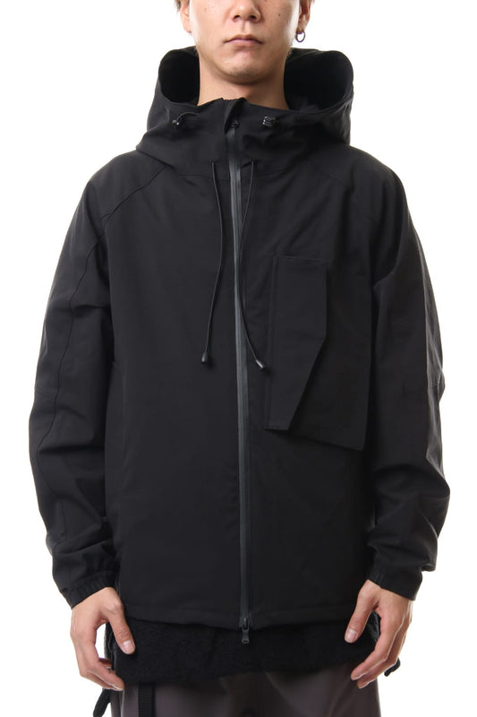 Water-repellent Stretch Mountain parka Black