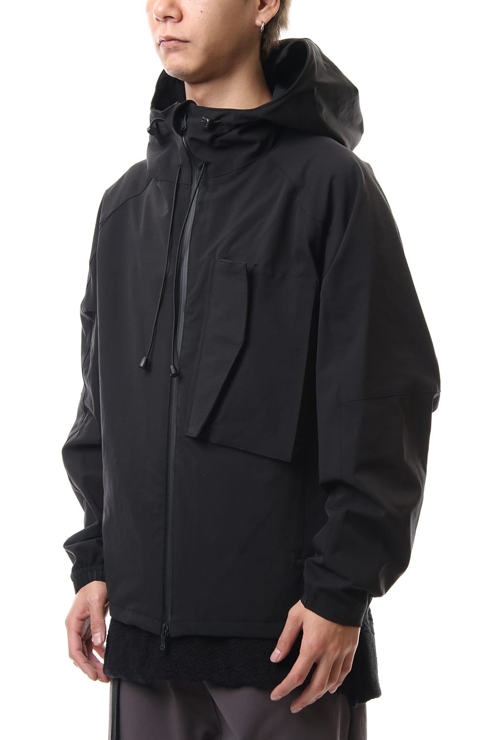 Water-repellent Stretch Mountain parka Black