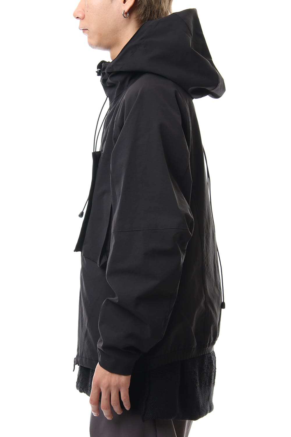 Water-repellent Stretch Mountain parka Black