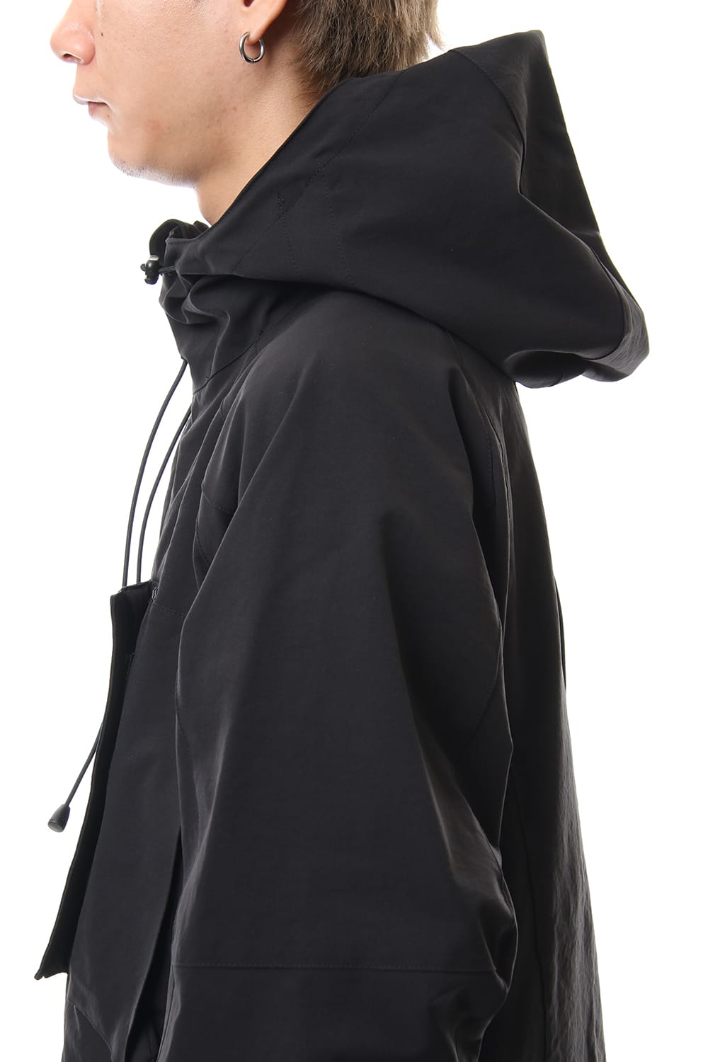 Water-repellent Stretch Mountain parka Black