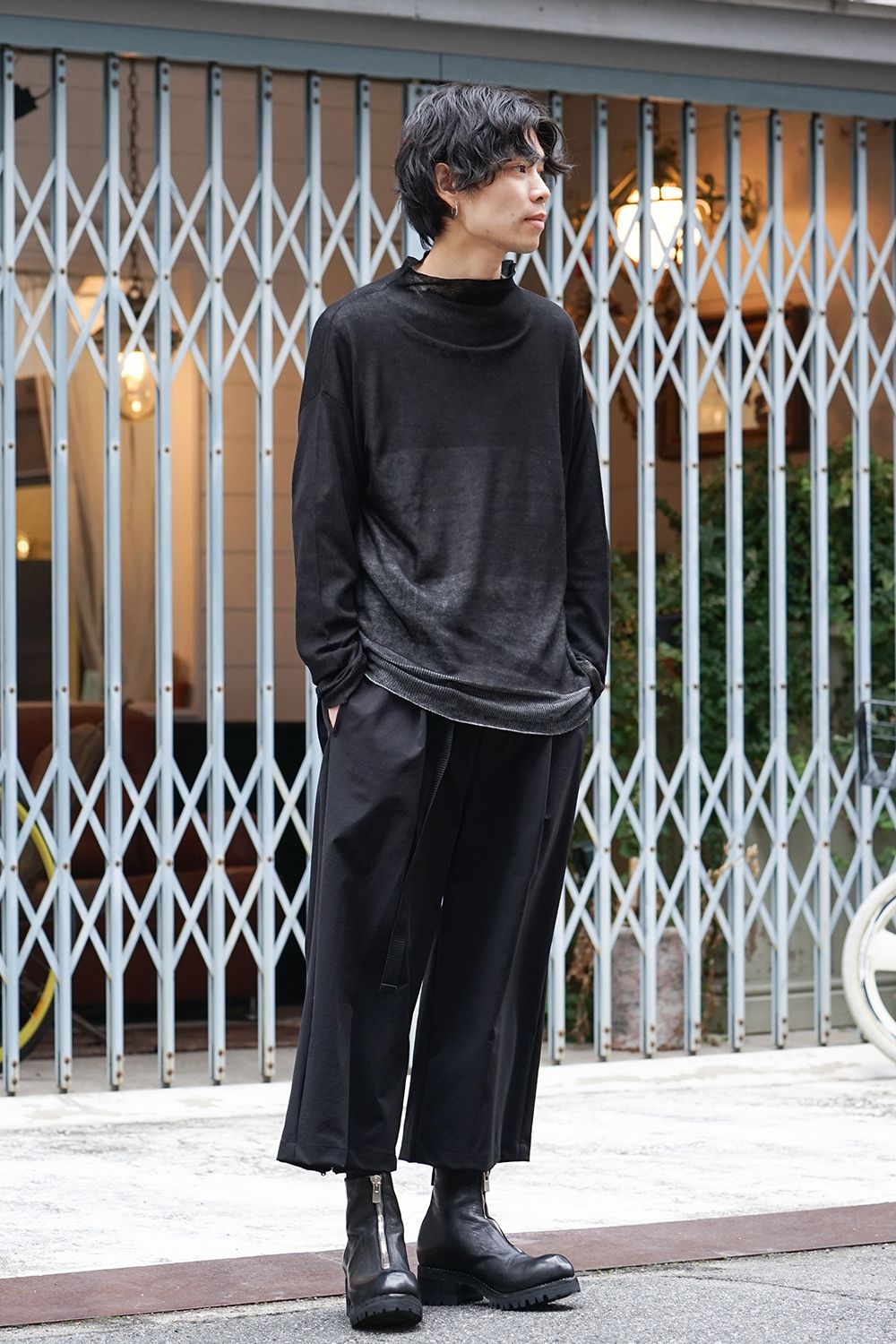 Water-repellent Stretch Wide Cropped pants