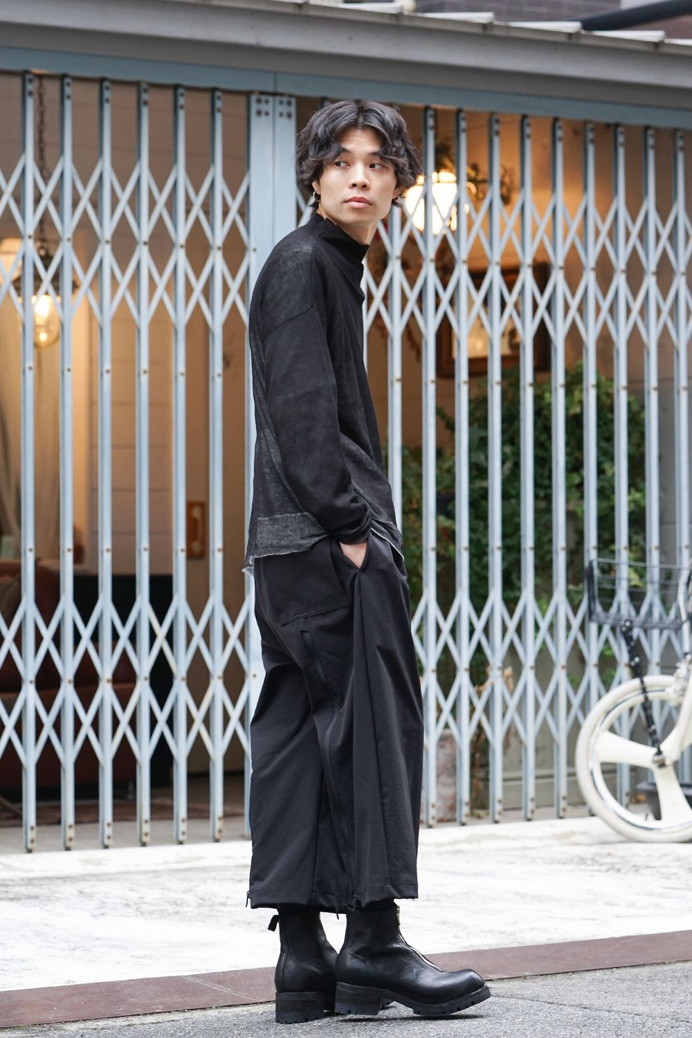 Water-repellent Stretch Wide Cropped pants