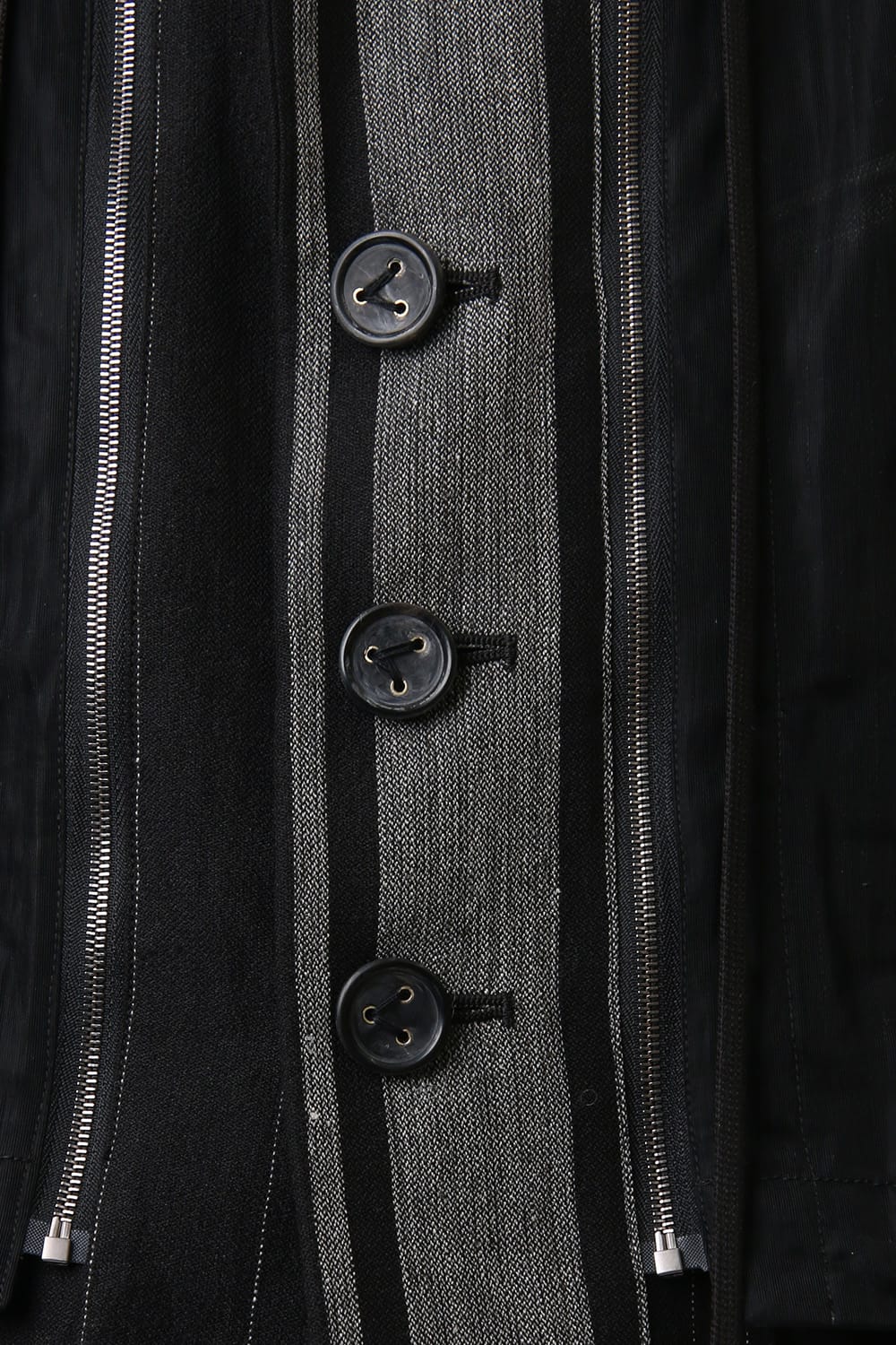 Random stripe & See through Smooth Layered jacket