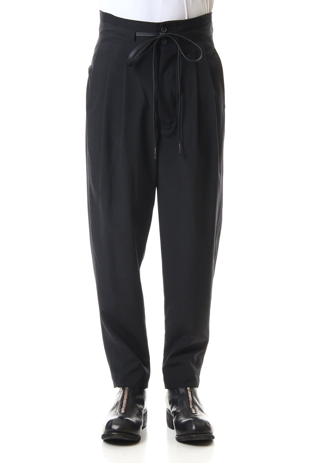 Wool poplin Full length pants