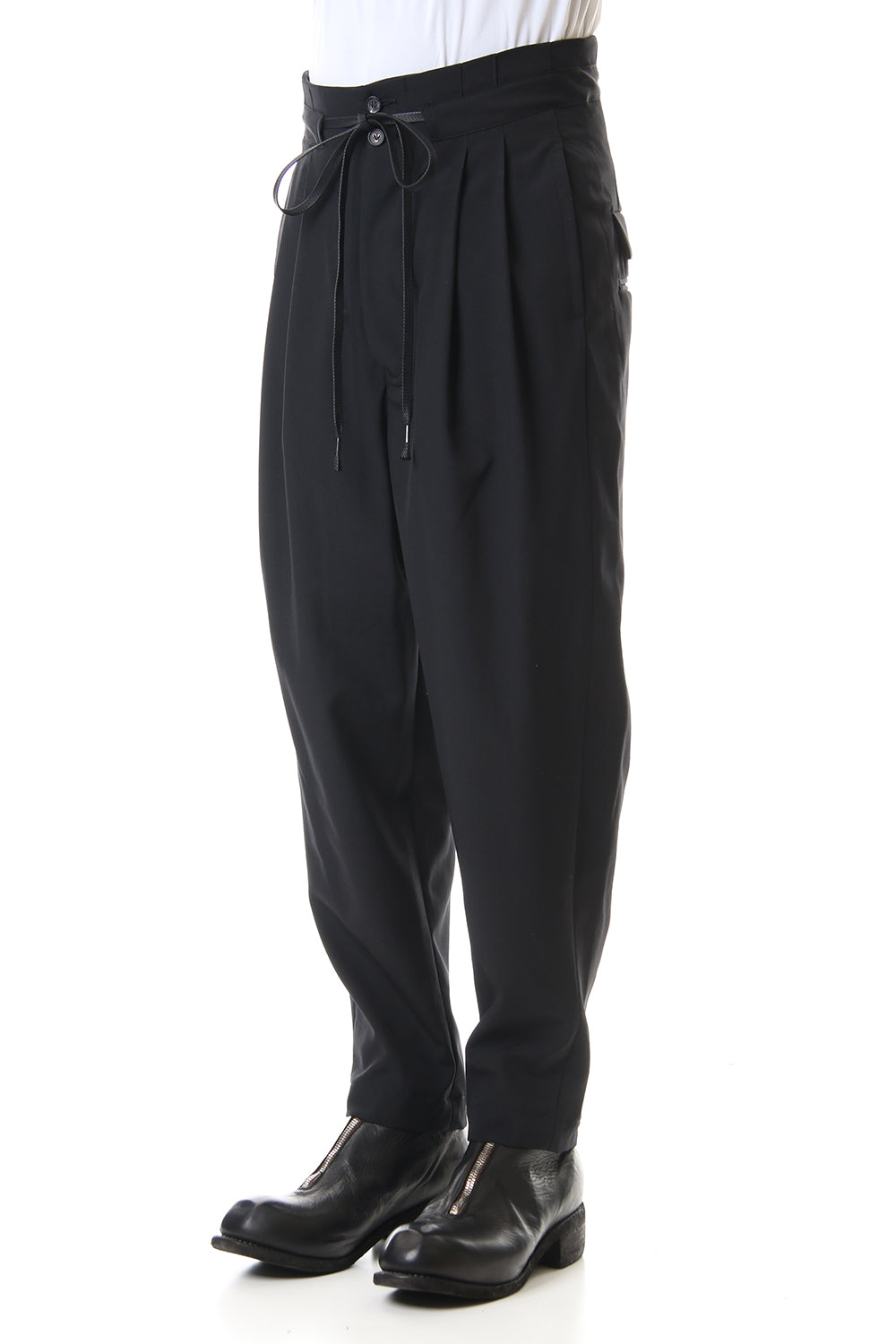 Wool poplin Full length pants