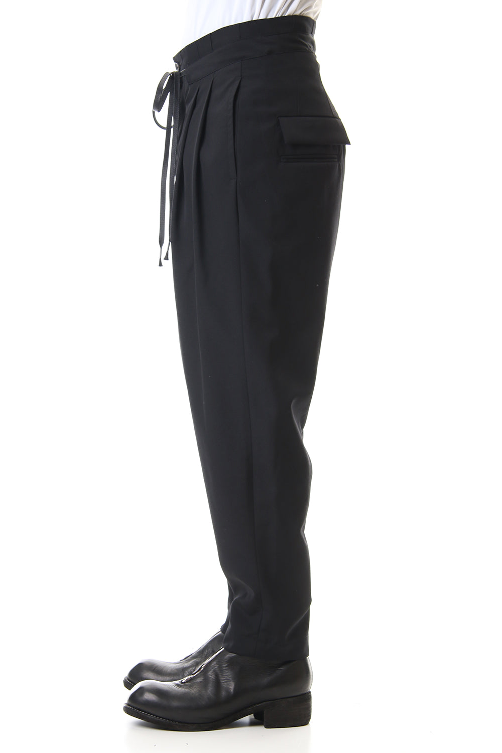 Wool poplin Full length pants