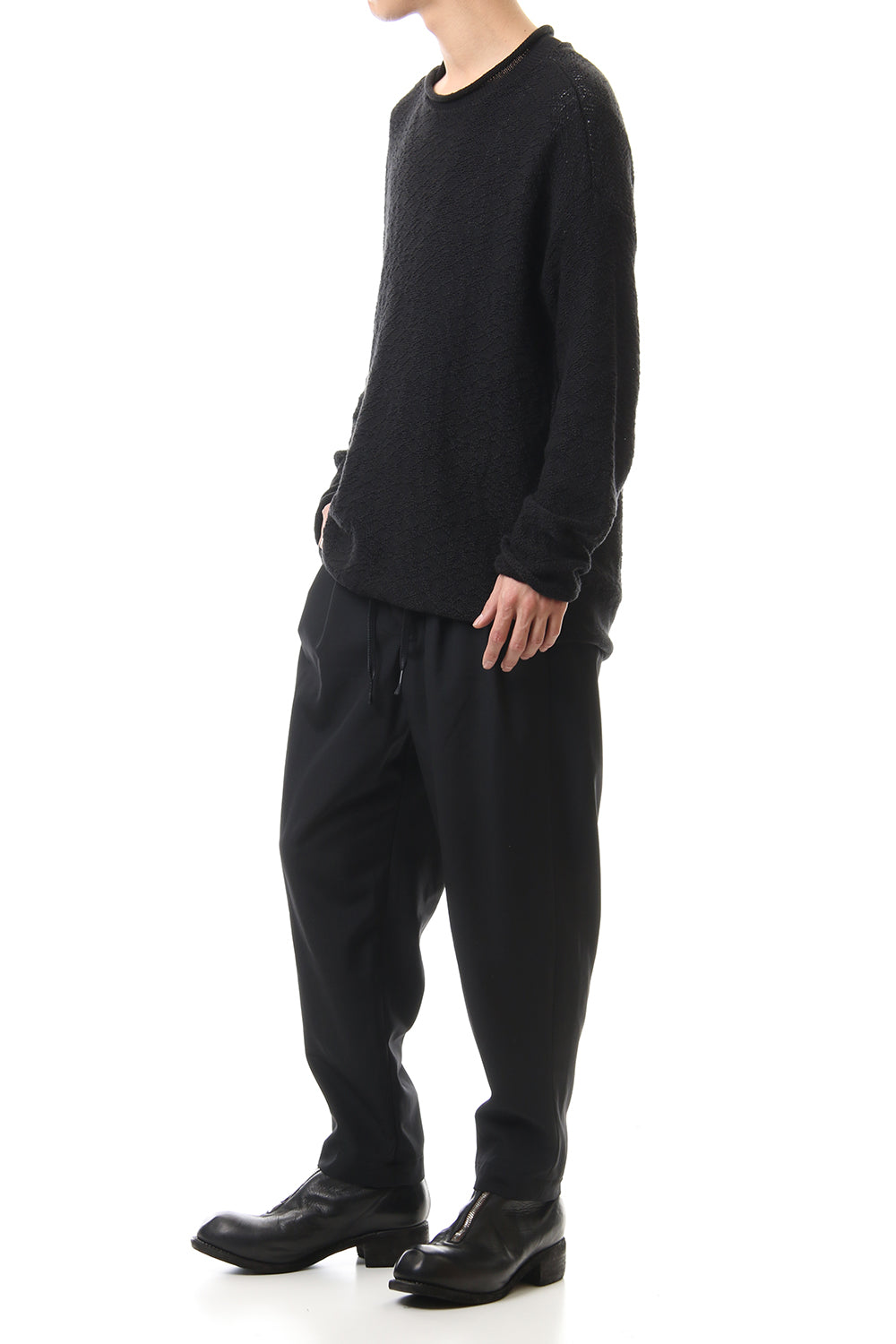 Wool poplin Full length pants