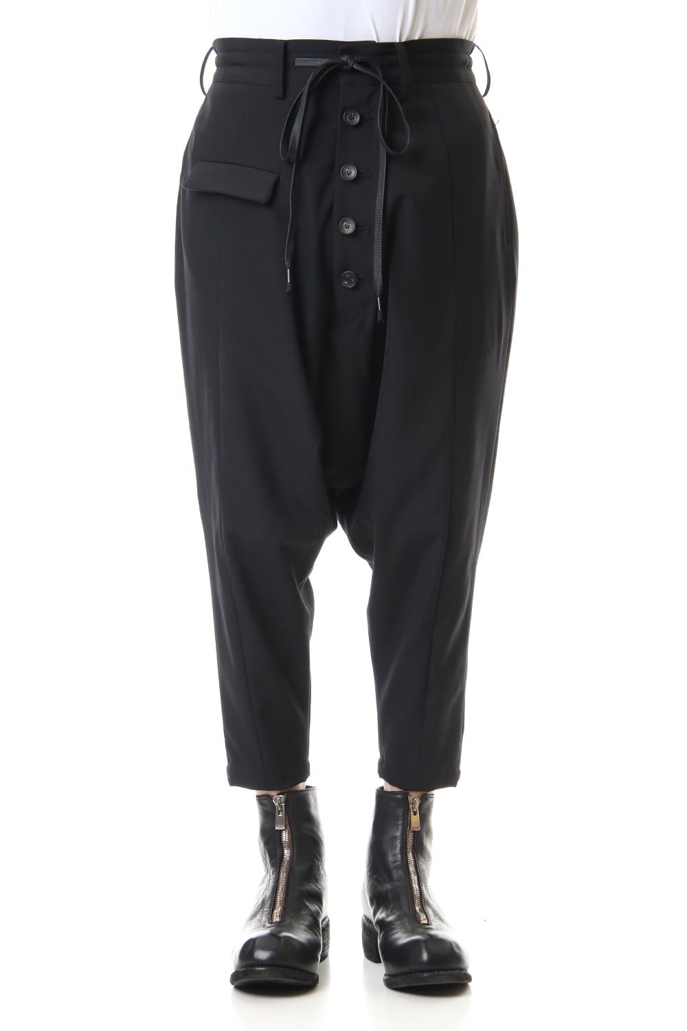 Wool poplin Sarrouel pants