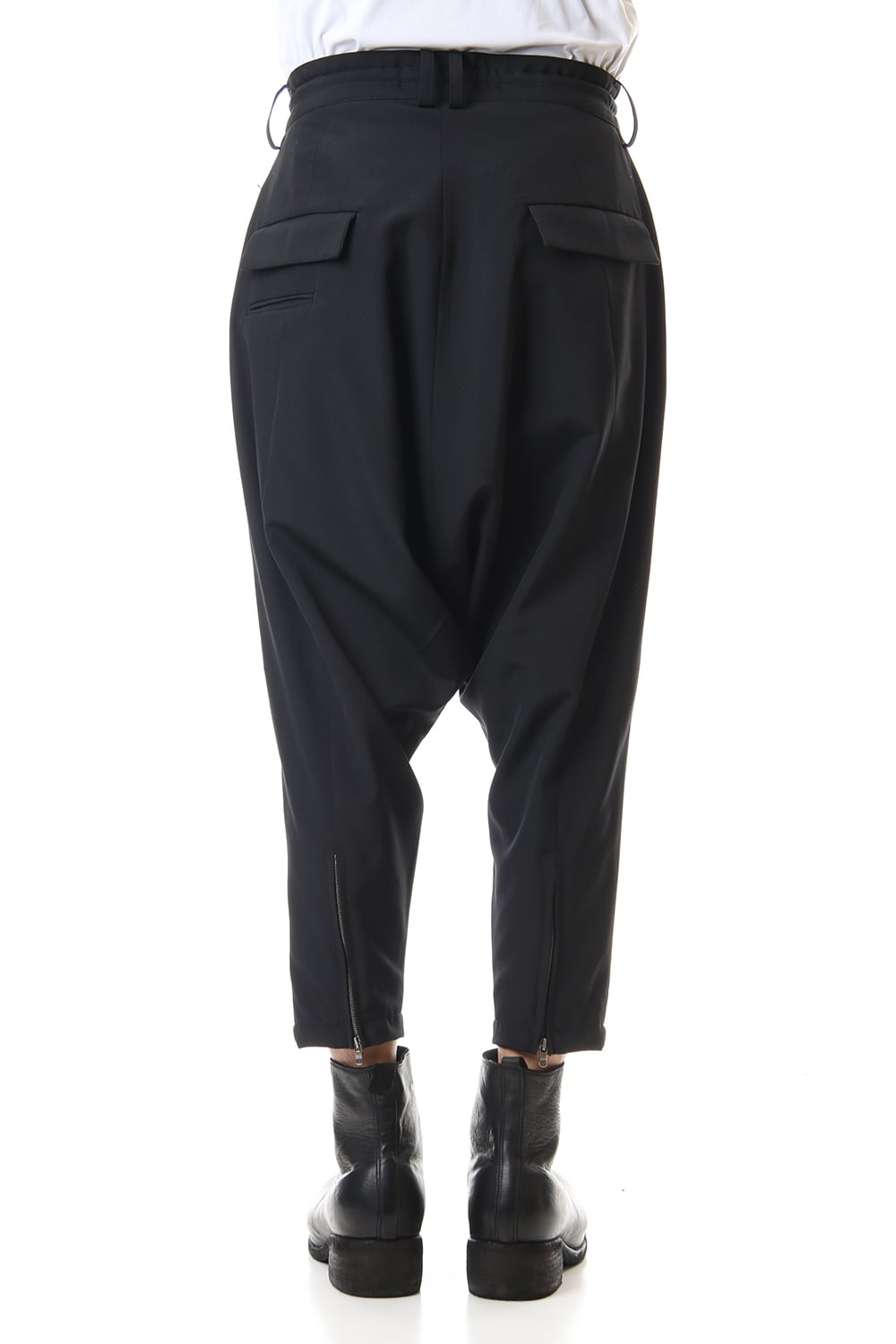 Wool poplin Sarrouel pants