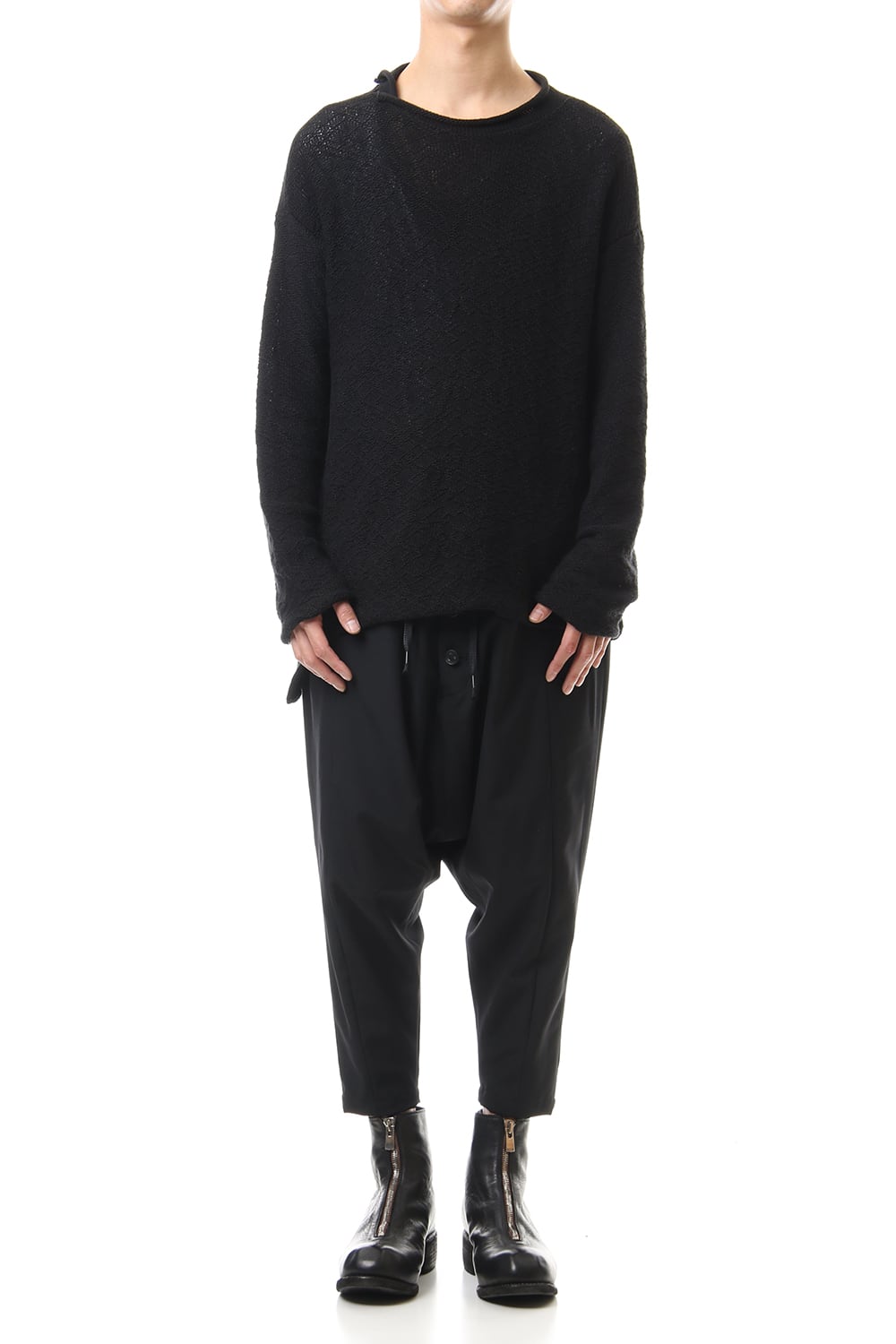 Wool poplin Sarrouel pants