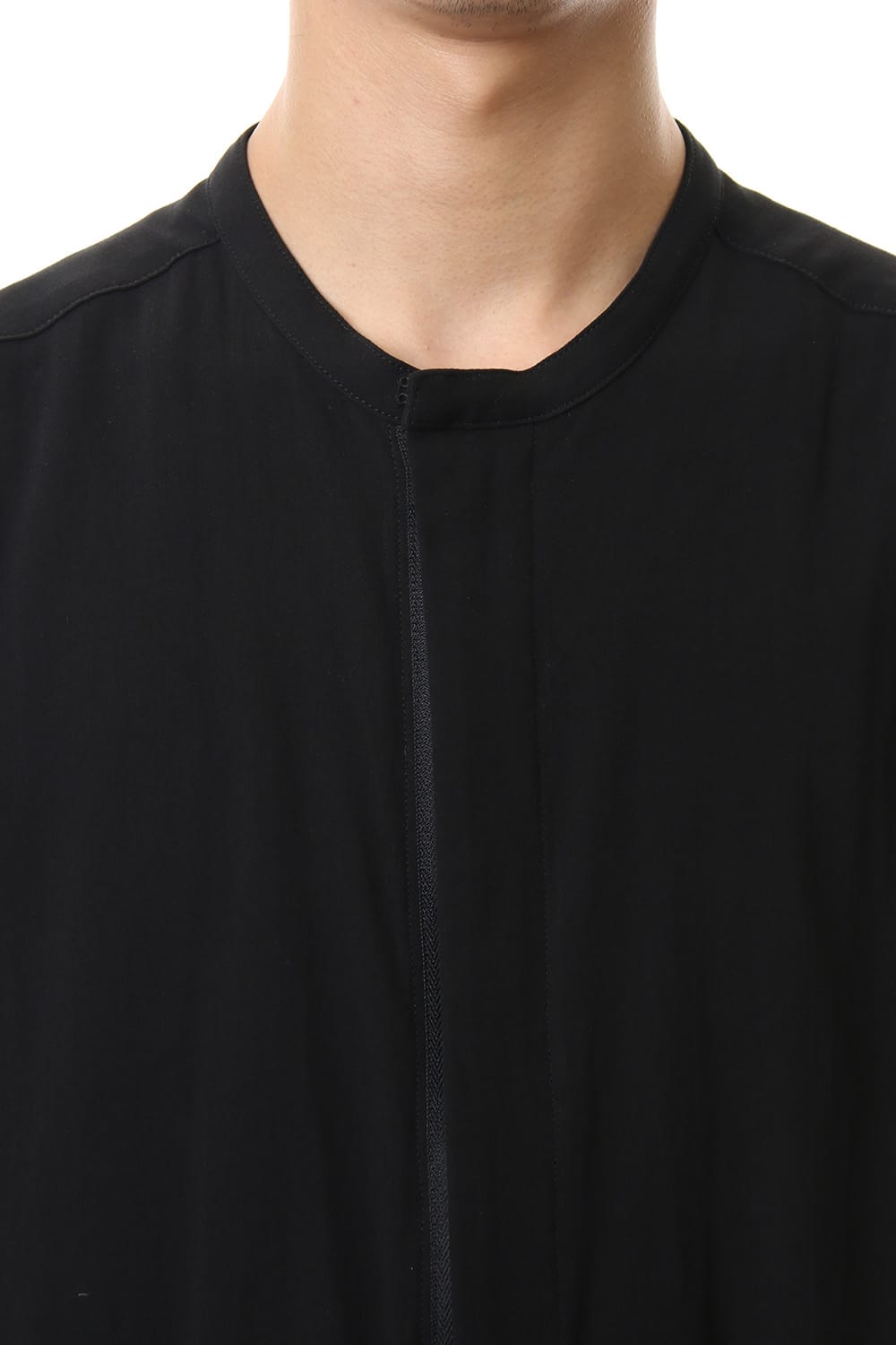 Hard twist Double weave Short sleeve shirt Black