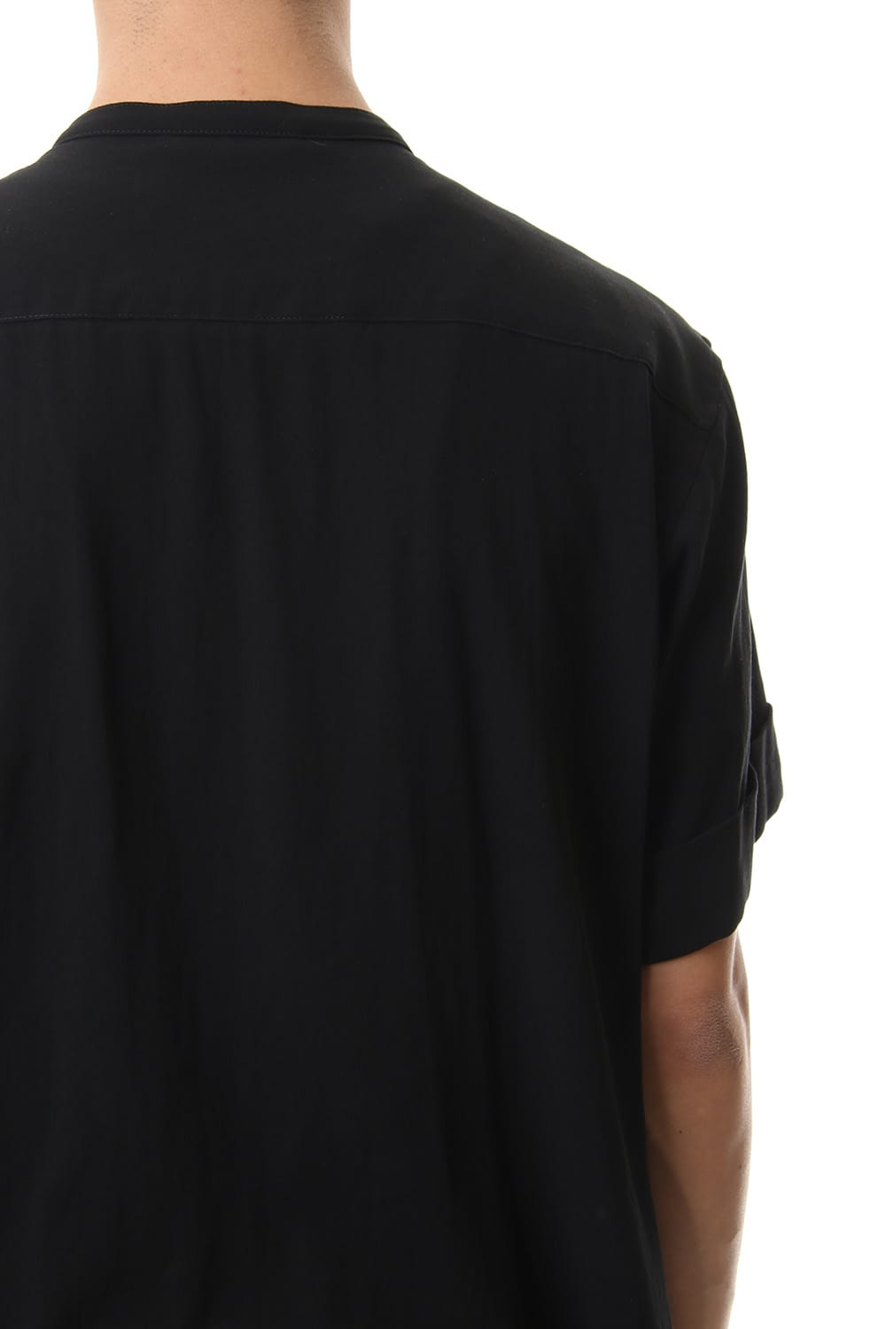 Hard twist Double weave Short sleeve shirt Black