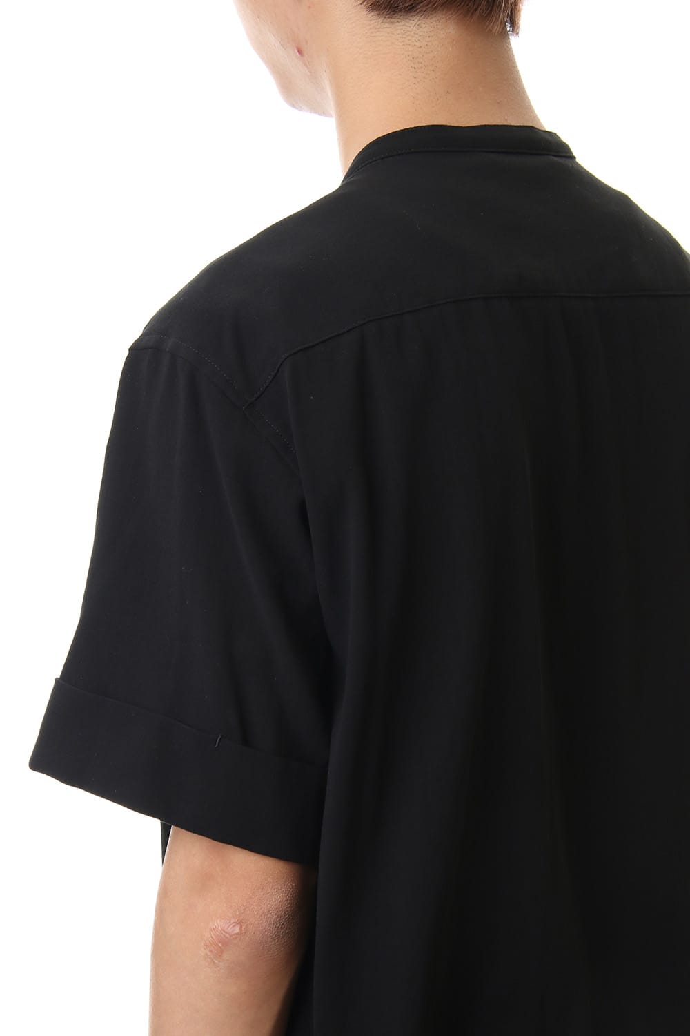 Hard twist Double weave Short sleeve shirt Black