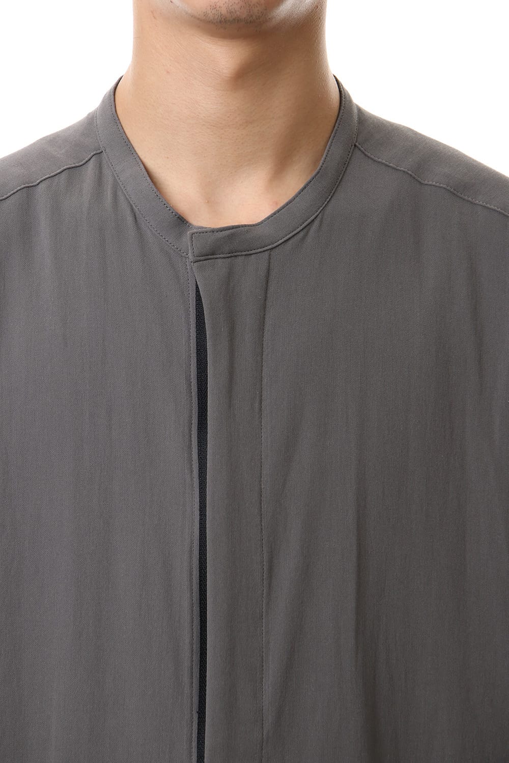 Hard twist Double weave Short sleeve shirt Gray