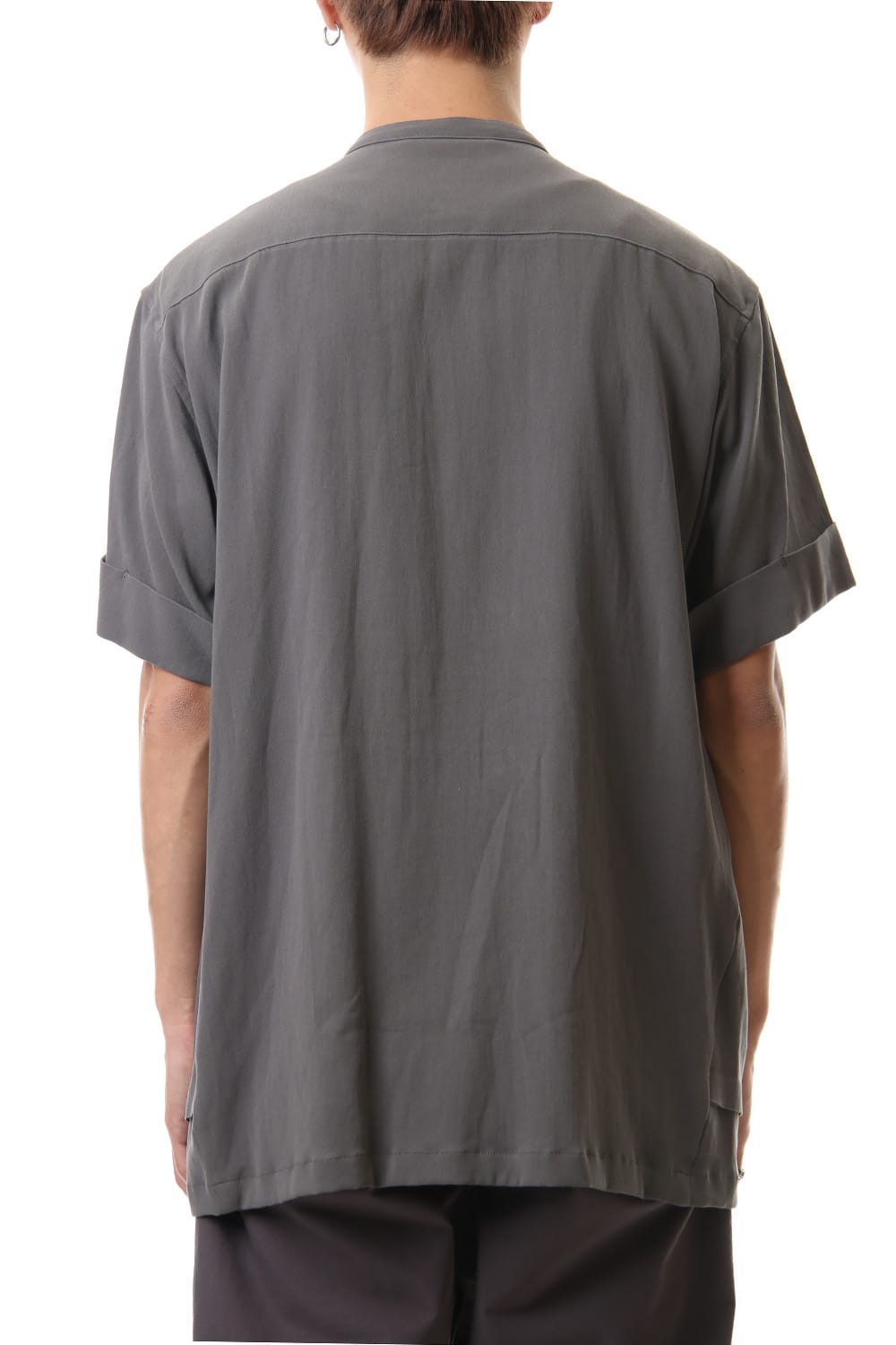 Hard twist Double weave Short sleeve shirt Gray