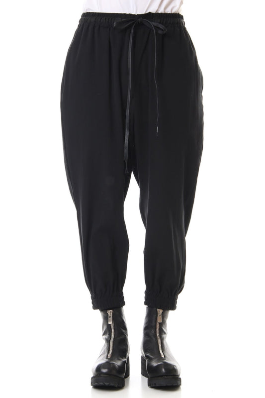 Hard twist Double weave Cuff pants Black