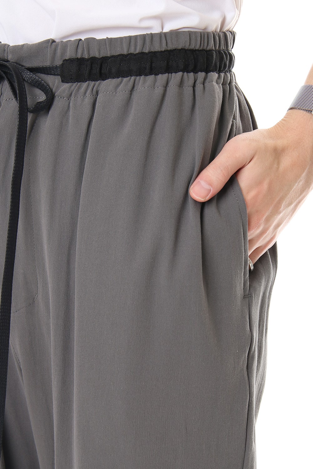 Hard twist Double weave Cuff pants Gray